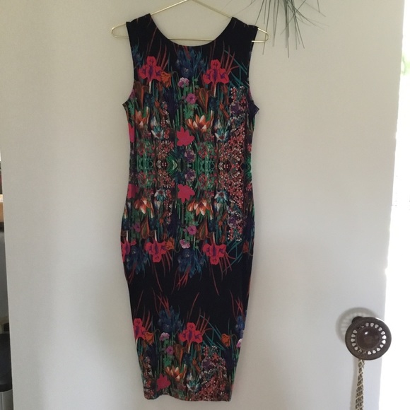 😍🧡ASOS Reflection Floral Sleeveless Midi Dress multi - Picture 2 of 7